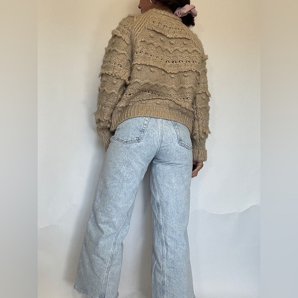 Zara Beige Textured Knit Sweater - Picture 4 of 13